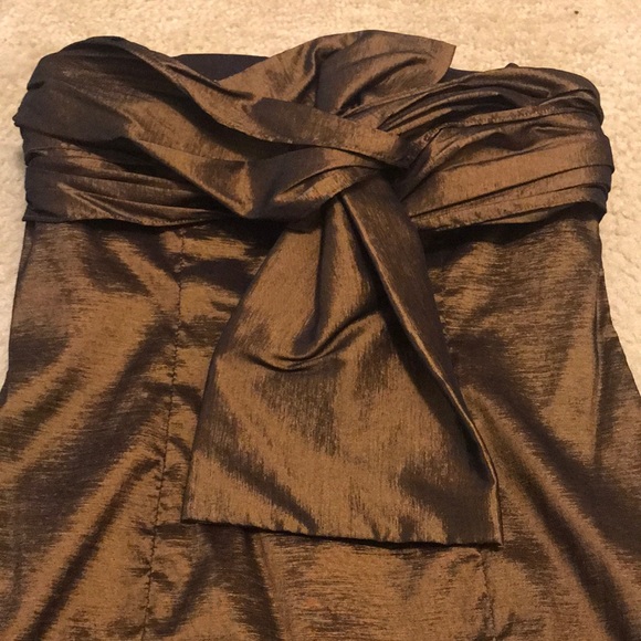 Minuet Brown Strapless Dress - Picture 3 of 3